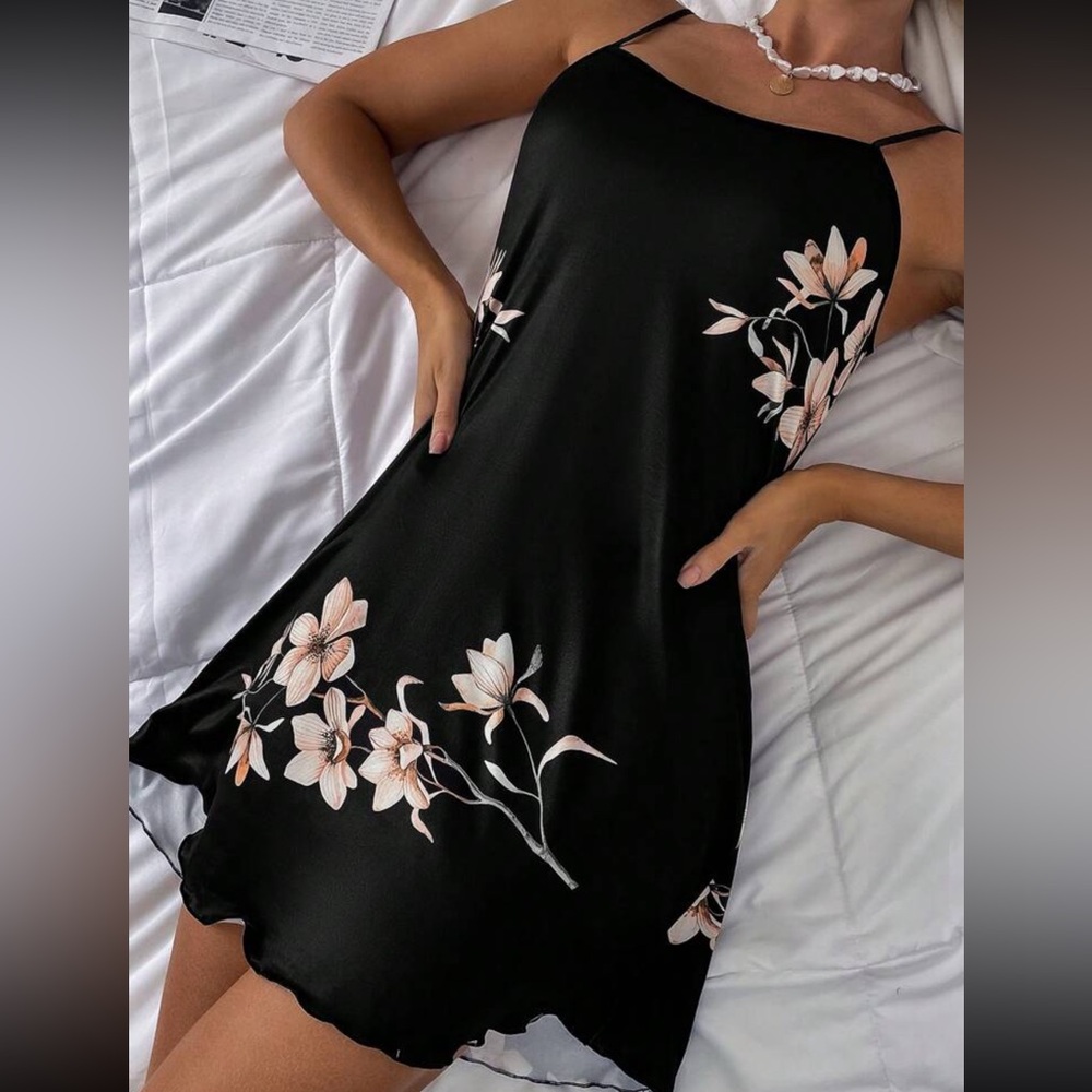2/$10 Black Sleepwear Slip Dress